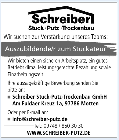 Schreiber Stuck-Putz-Trockenbau GmbH Schreiber Stuck-Putz-Trockenbau GmbH