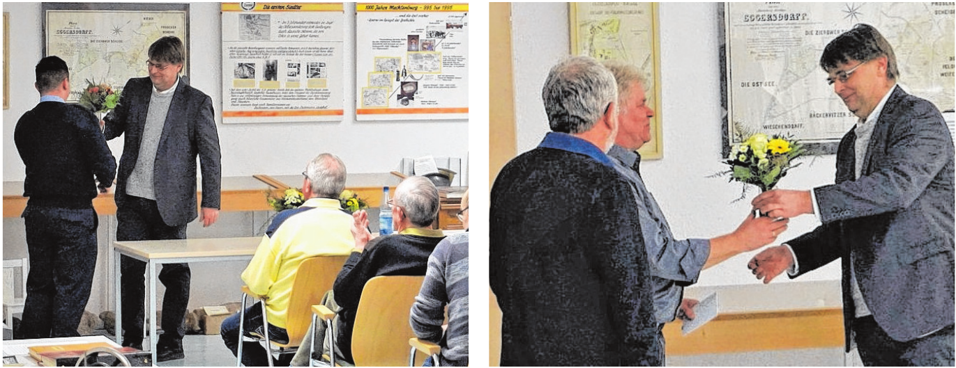 Beim Bürgerempfang dankte der Zierower Bürgermeister Frnaz-Josef Boge in diesem Jahr vor allem Hans-Günther Sellmann für sein Engagement als Leiter der Jugendfeuerwehr sowie Joachim Seelig und Holger Dobbertin für ihren unermüdlichen Einsatz in der Gemeinde. Fotos: p. Beim Bürgerempfang dankte der Zierower Bürgermeister Frnaz-Josef Boge in diesem Jahr vor allem Hans-Günther Sellmann für sein Engagement als Leiter der Jugendfeuerwehr sowie Joachim Seelig und Holger Dobbertin für ihren unermüdlichen Einsatz in der Gemeinde. Fotos: p.