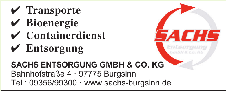 Sachs Entsorgung GmbH & Co. KG Sachs Entsorgung GmbH & Co. KG