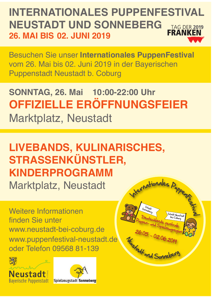 Internationales PuppenFestival Neustadt und Sonneberg Internationales PuppenFestival Neustadt und Sonneberg