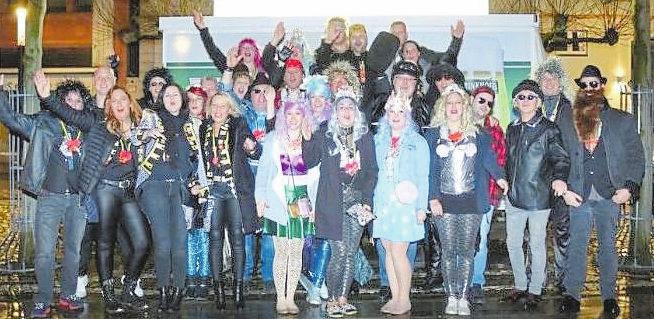 Sie können nicht nur schwarz-gelb: Zum Kneipenkarneval 2020 zeigten sich die Funken unter anderem als Rocker. Foto: SGF Sie können nicht nur schwarz-gelb: Zum Kneipenkarneval 2020 zeigten sich die Funken unter anderem als Rocker. Foto: SGF