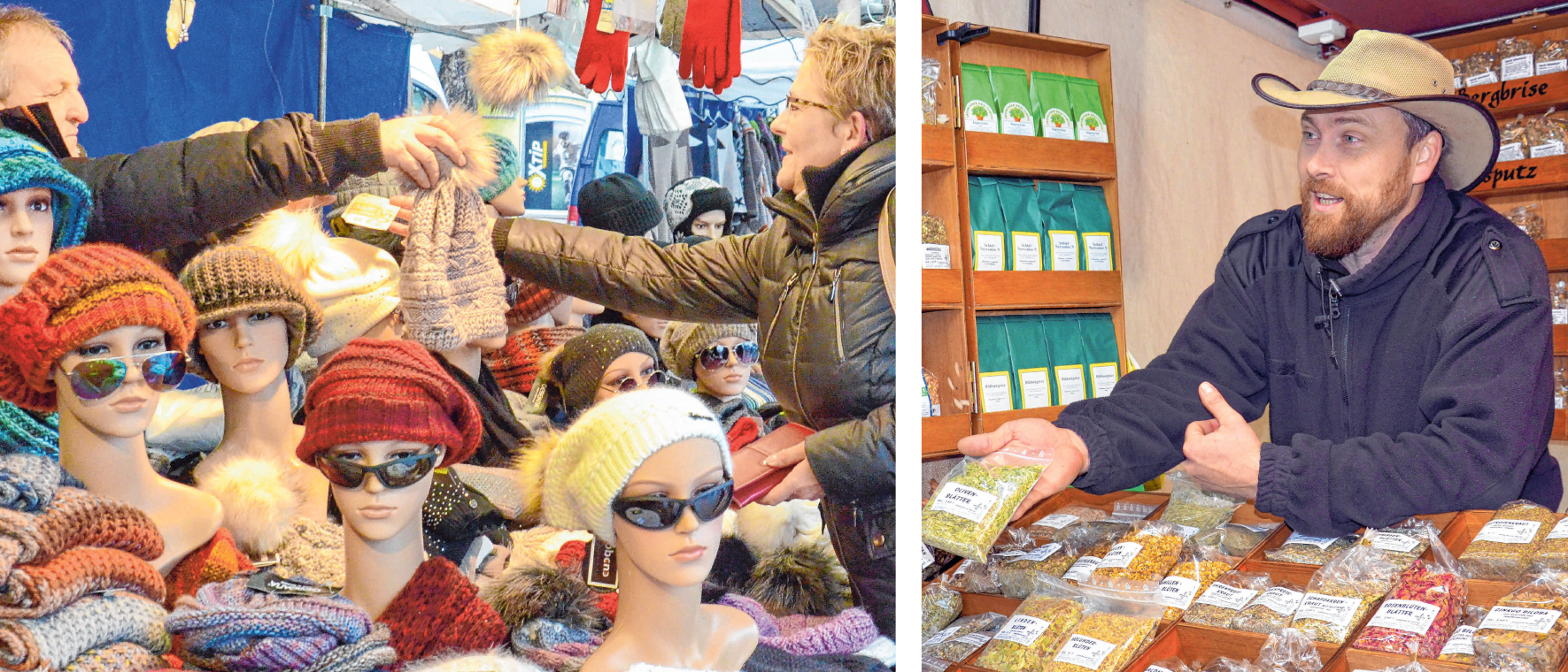 Zahlreiche Händler bieten ihre Waren zum Verkauf an. Die Produktvielfalt ist wie jedes Jahr sehr groß. FOTOS: STADT/ARCHIV Zahlreiche Händler bieten ihre Waren zum Verkauf an. Die Produktvielfalt ist wie jedes Jahr sehr groß. FOTOS: STADT/ARCHIV