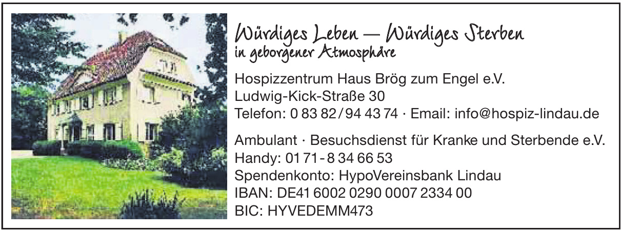 Hospizzentrum Haus Brög zum Engel e.V. Hospizzentrum Haus Brög zum Engel e.V.
