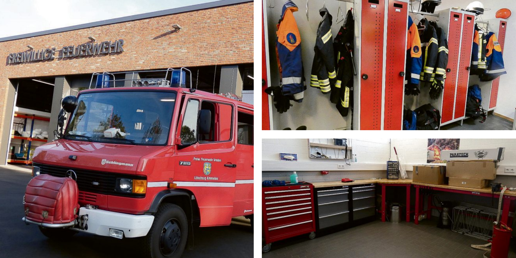 In der neuen Feuerwache fehlt es nun an nichts mehr: Die Umkleiden bieten genügend Platz und in der Werkstatt lassen sich kleinere Reparaturen durchführen. In der neuen Feuerwache fehlt es nun an nichts mehr: Die Umkleiden bieten genügend Platz und in der Werkstatt lassen sich kleinere Reparaturen durchführen.