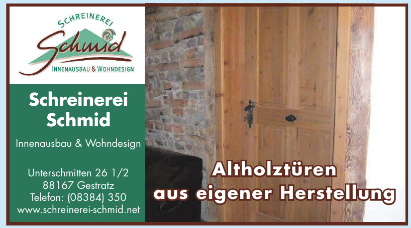 Schreinerei Schmid Schreinerei Schmid
