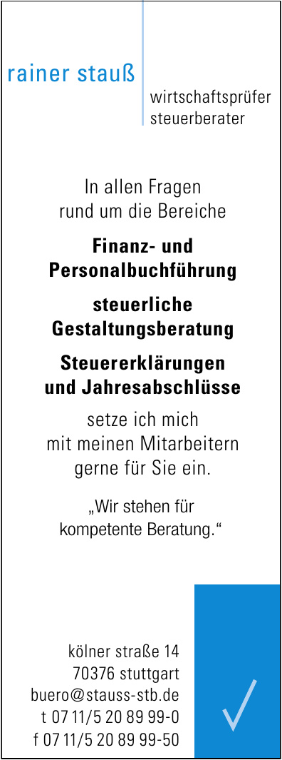 Rainer Stauß Wirtschaftsprüfer, Steuerberater