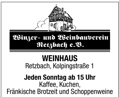 Winzer- und Weinbauverein Retzbach e. K. Winzer- und Weinbauverein Retzbach e. K.