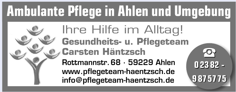 Gesundheits- u. Pflegeteam Carsten Häntzsch Gesundheits- u. Pflegeteam Carsten Häntzsch