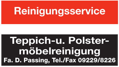 Fa. D. Passing - Teppich- u. Polstermöbelreinigung Fa. D. Passing - Teppich- u. Polstermöbelreinigung