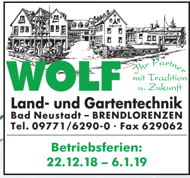 Wolf Land- und Gartentechnik Wolf Land- und Gartentechnik